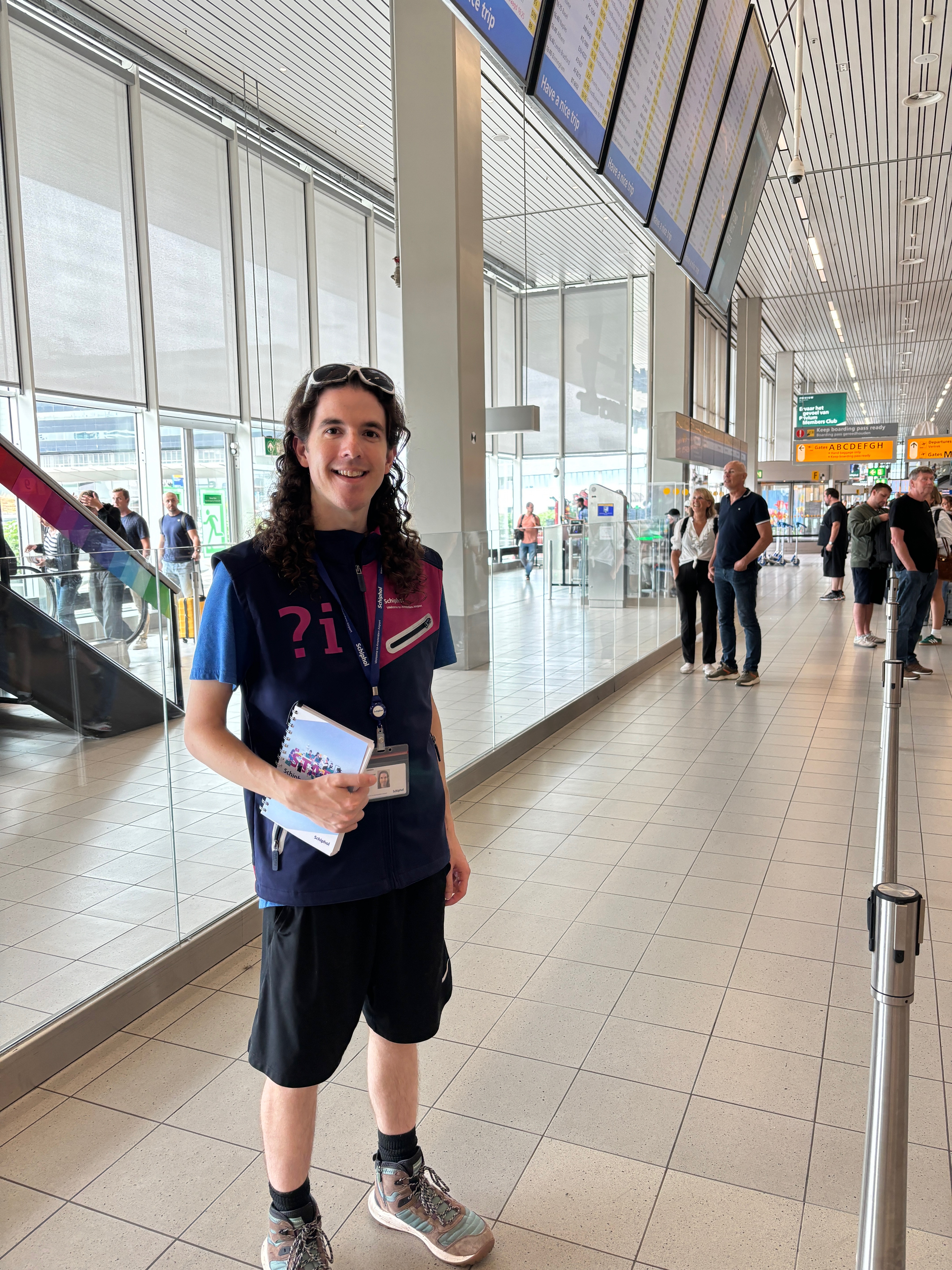 Kevin Zimmer pictured in the Schipol Airport