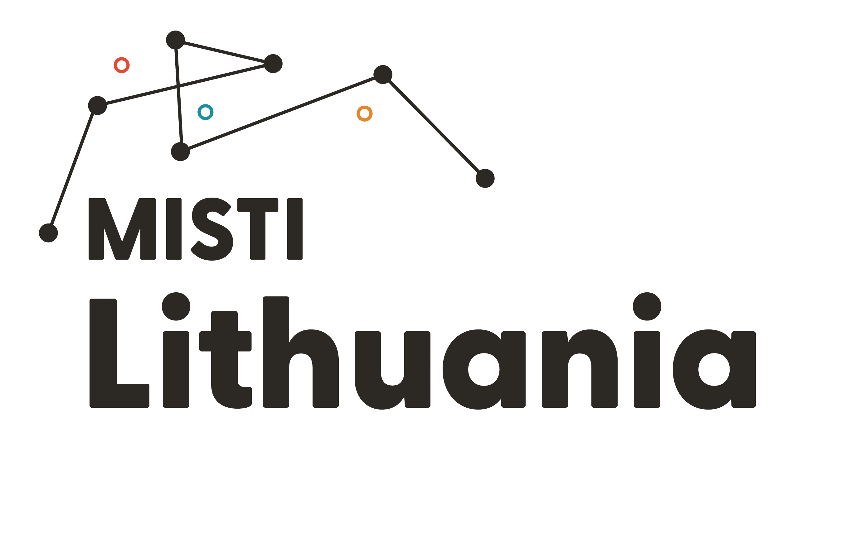 Constellation to the top left with MISTI Lithuania text