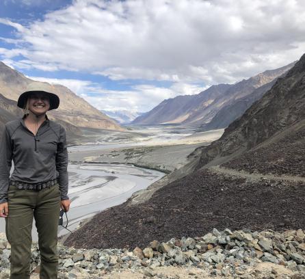 Student Megan Guenther in the Himalayas