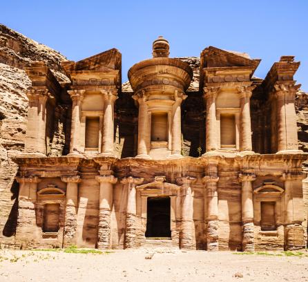 El Deir building in Petra Jordan