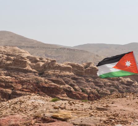 Jordan Flag in Petra