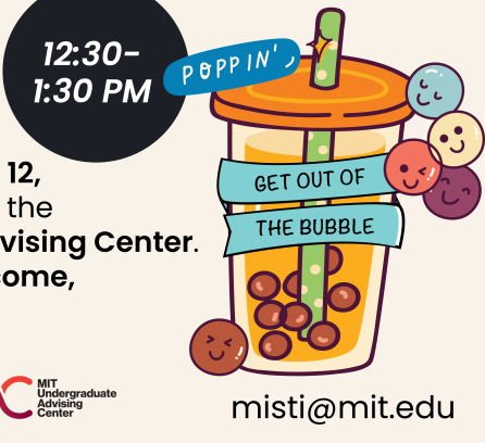 MISTI Drop in text with a cup and boba illustration