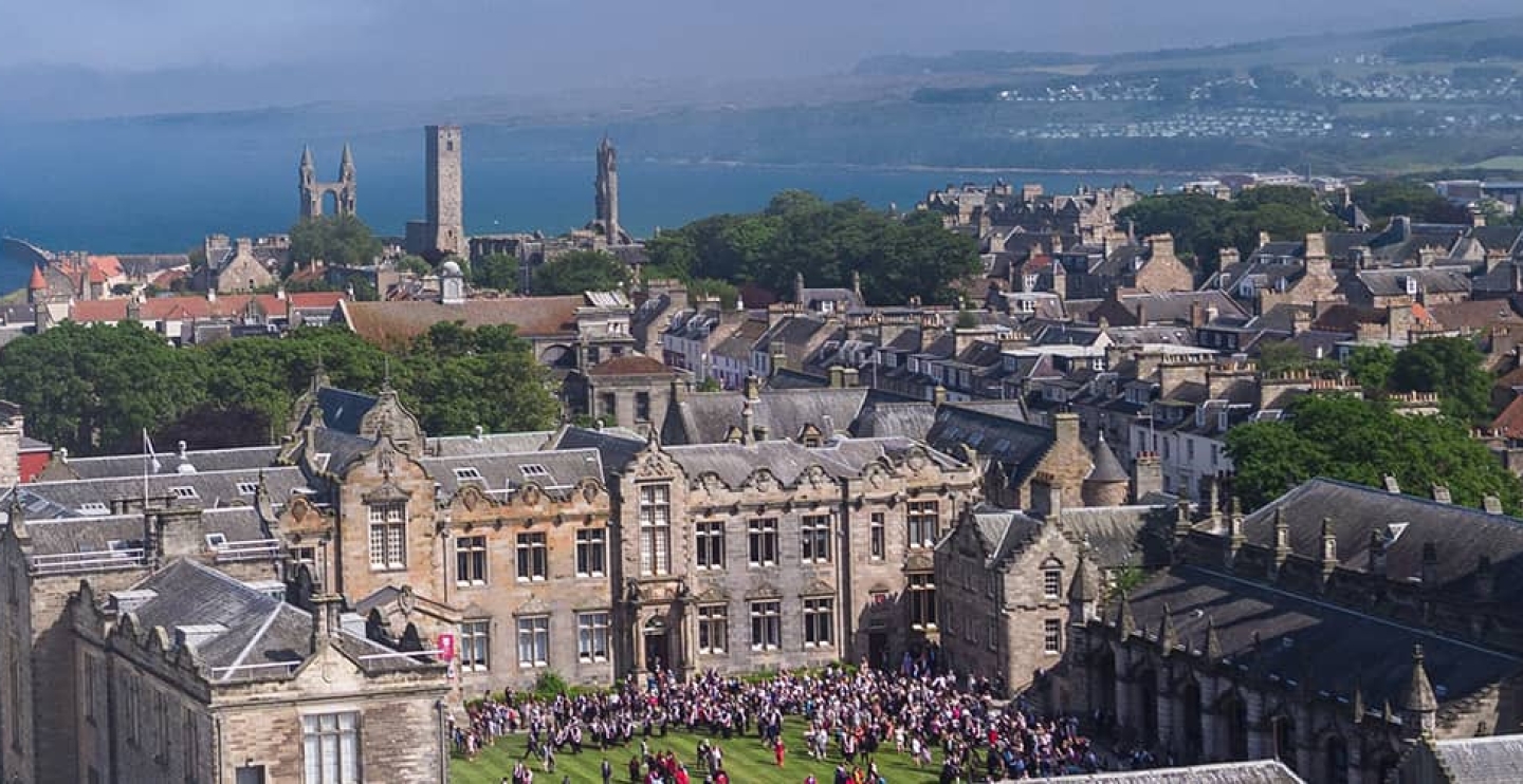 aerial view of University of Saint Andrews