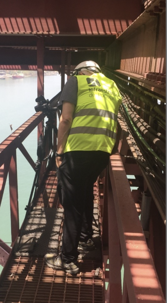 Pedro in Portugal on a bridge