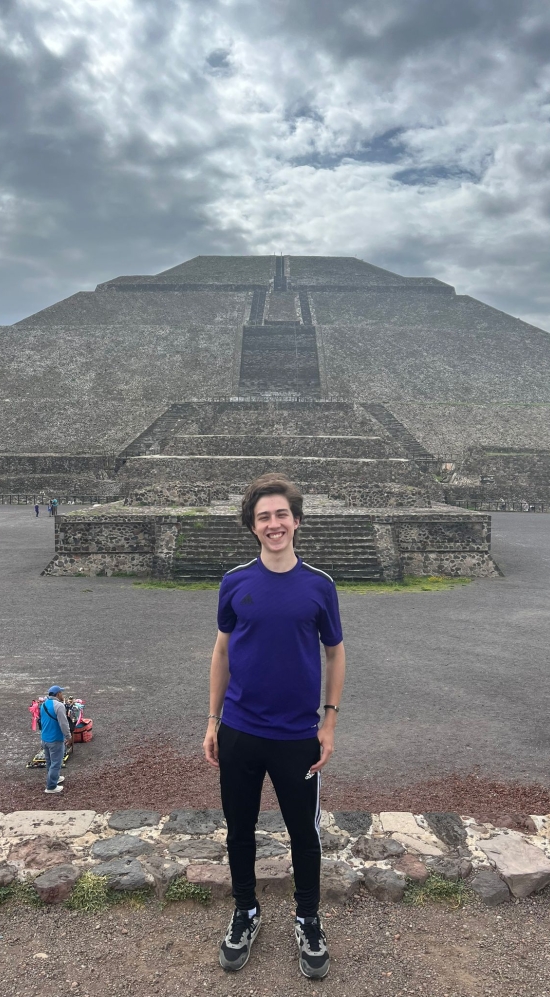 Fernando at a pyramid