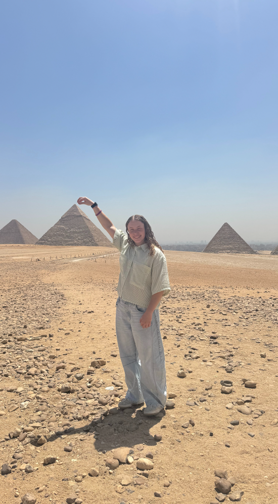 Layla Thiessen at the pyramids