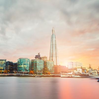 London and the Shard at Sunset
