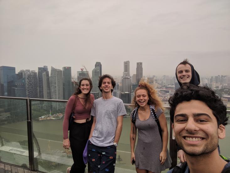 Christine with MISTI interns in Singapore