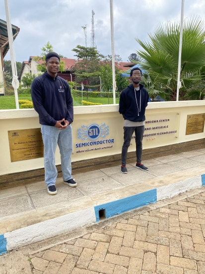 Nickie Mpofu at STL (internship location)