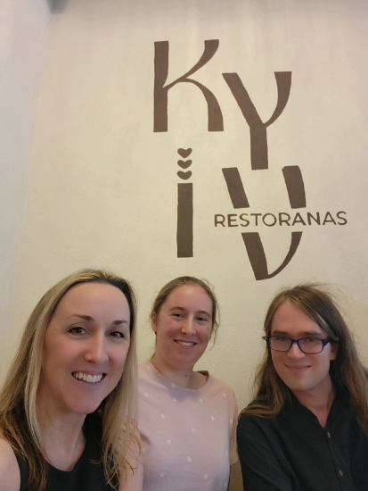 Svitlana, Anne, and Evan