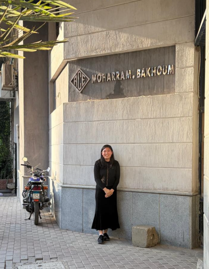 Christine Tang at her internship